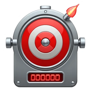 Moving target board with blinking light sticker