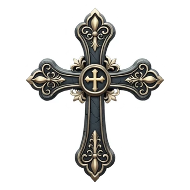Dark Fantasy dark gothic cross sticker