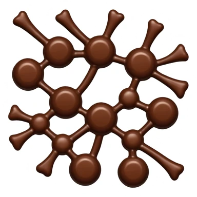a network with lines between chocolate sticker