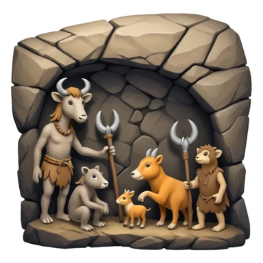 stone age cave art sticker
