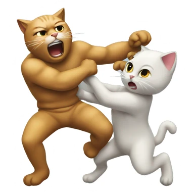 Cat fight  sticker