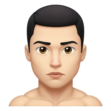 Man, very short black hair , long sharp face , small eyes and straight nose, big thick lips .muscle man  sticker