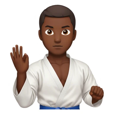 je veux creer un emoji karateka de couleur mat un homme sticker