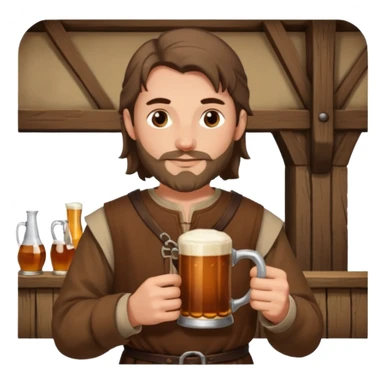 Medieval Man in a tavern sticker
