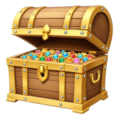 Treasure chest with open lid sticker
