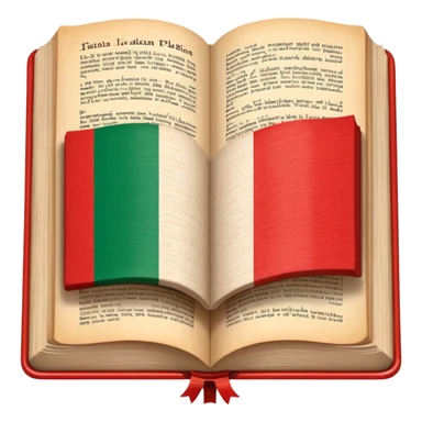 italian flag on dictionary sticker