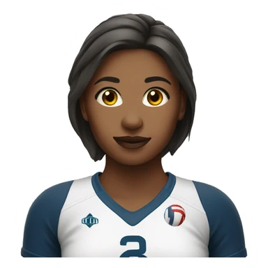 Passionate girl volleyball player sticker