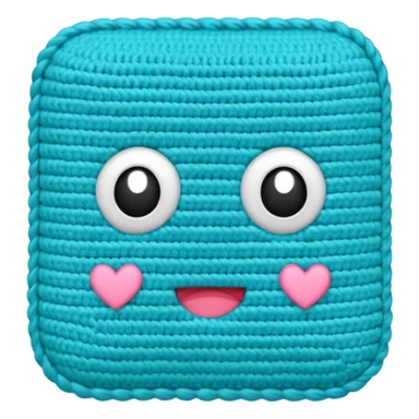 novelo de crochê na cor ciano sticker