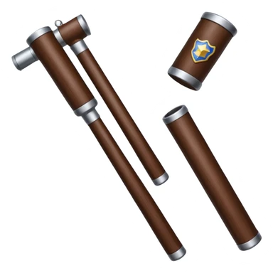 two police baton sticker