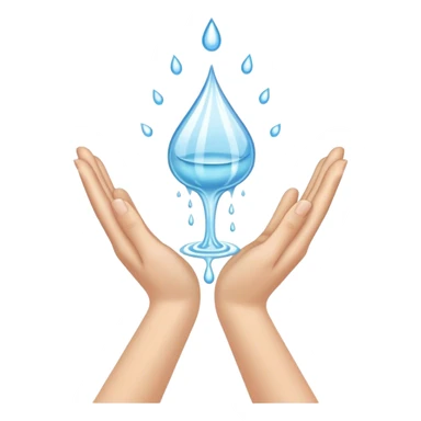 aspersorio con mano che benedice con gocce d'acqua sticker