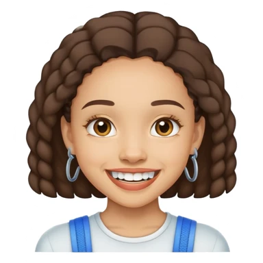 Lightskin girl with braces sticker