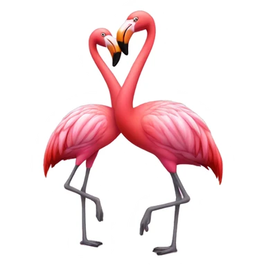 flamingo with second flamingo  sticker