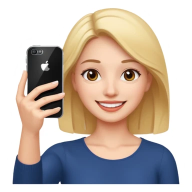 female taking selfie sticker