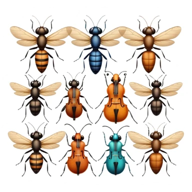 Musician Insects sticker