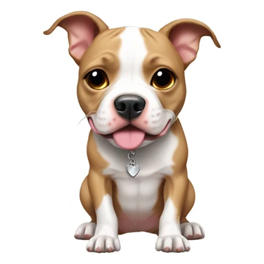 cute pit bull with Chihuahua ￼ sticker