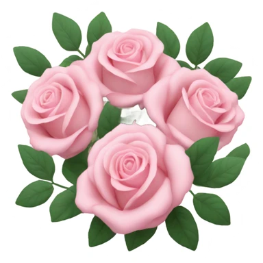 bouquet of pastel pink roses sticker