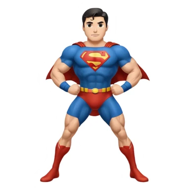 super man with leg sticker