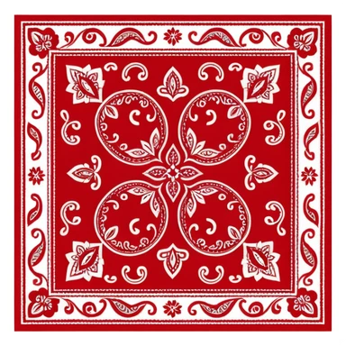 Red paisley bandana sticker