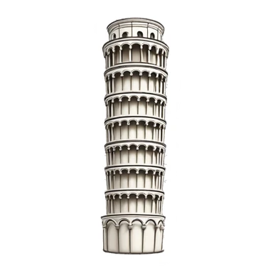 leaning Pisa tower sticker