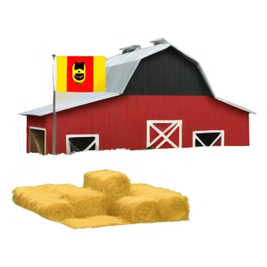 Farm and a belgium flag sticker