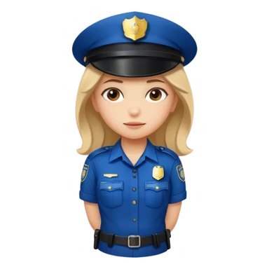 Une fille déguiser en policière Skinner se penche sticker