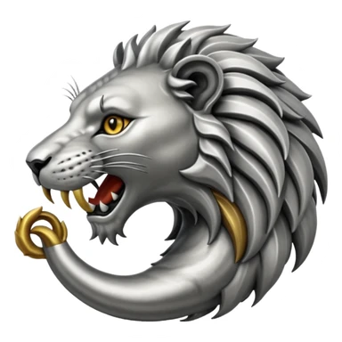 Elder Scrolls Online Lion eating its tail Ouroboro silver sticker