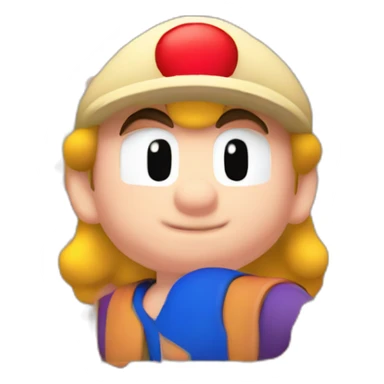 Mario qui embrasse peach sticker