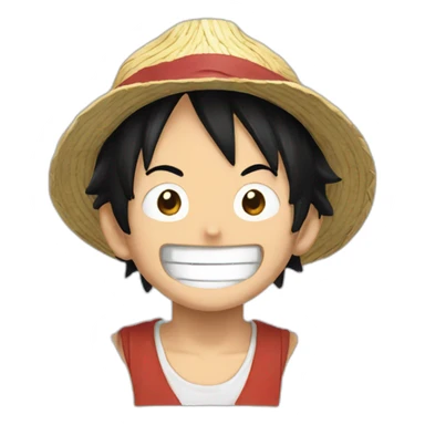 Luffy deaf emoji sticker