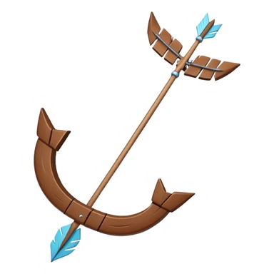 Arrow frozen mid-release, bow vibrating sticker