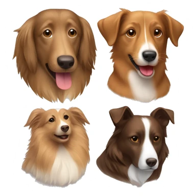 Shetland sheepdog and brown Labrador sticker