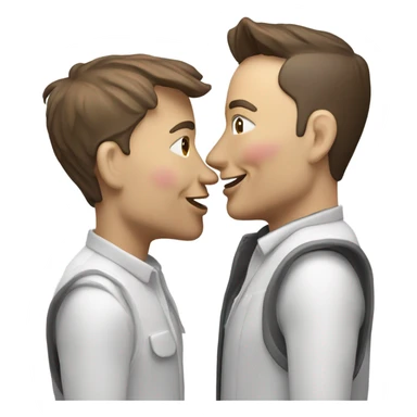 Elon Musk kissing Elon musk sticker
