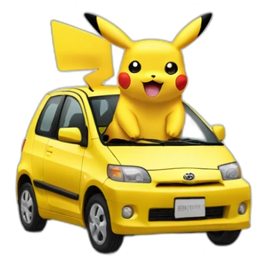 Toyota Aigo pikachu sticker
