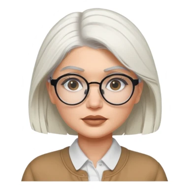 kylie jenner with white hair and glasses sticker
