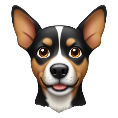 black and tan dog with pointy ears sticker