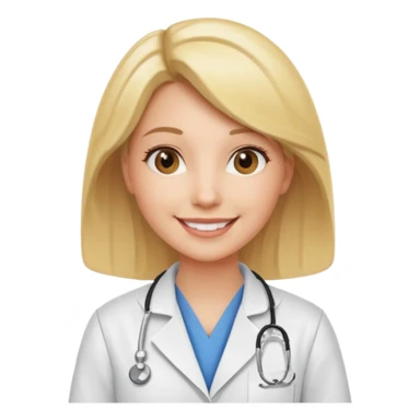 female blonde vet sticker