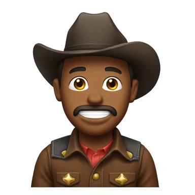 Cowboy with chewing tobacco  sticker