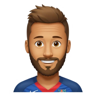 Neymar avec beaucoup de barbe qui rigole  sticker