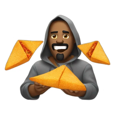 nekbeard eating doritos sticker