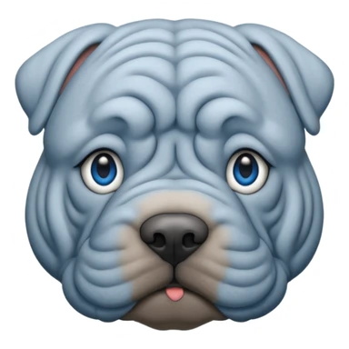 Grey blue shar pei blue eyes sticker