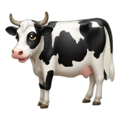 Vache sur chat sticker