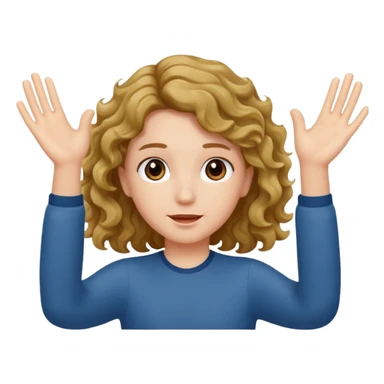 I am innocent hands up it was not me wavy hair sticker