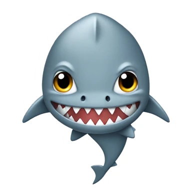 shark wearing a hoodie holding up middle finger with a side eye look sticker