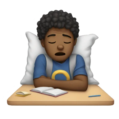 Tired of school wants to sleep sticker