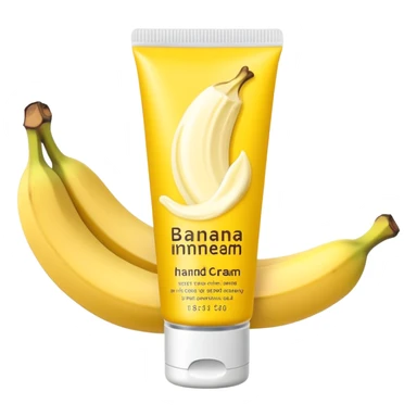 banana hand cream sticker