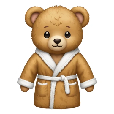 teddy bear bathrobe sticker
