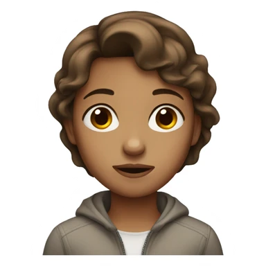 Girl with brown hair tired sticker