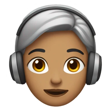 Mujer con audífonos  sticker