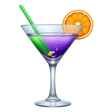 cocktail glass sticker