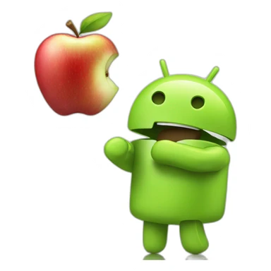 android smashes apple sticker