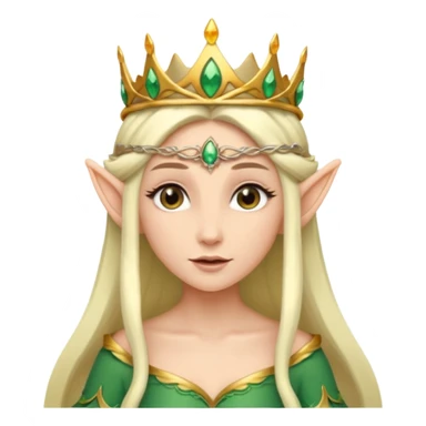 elf woman wearing tiara sticker